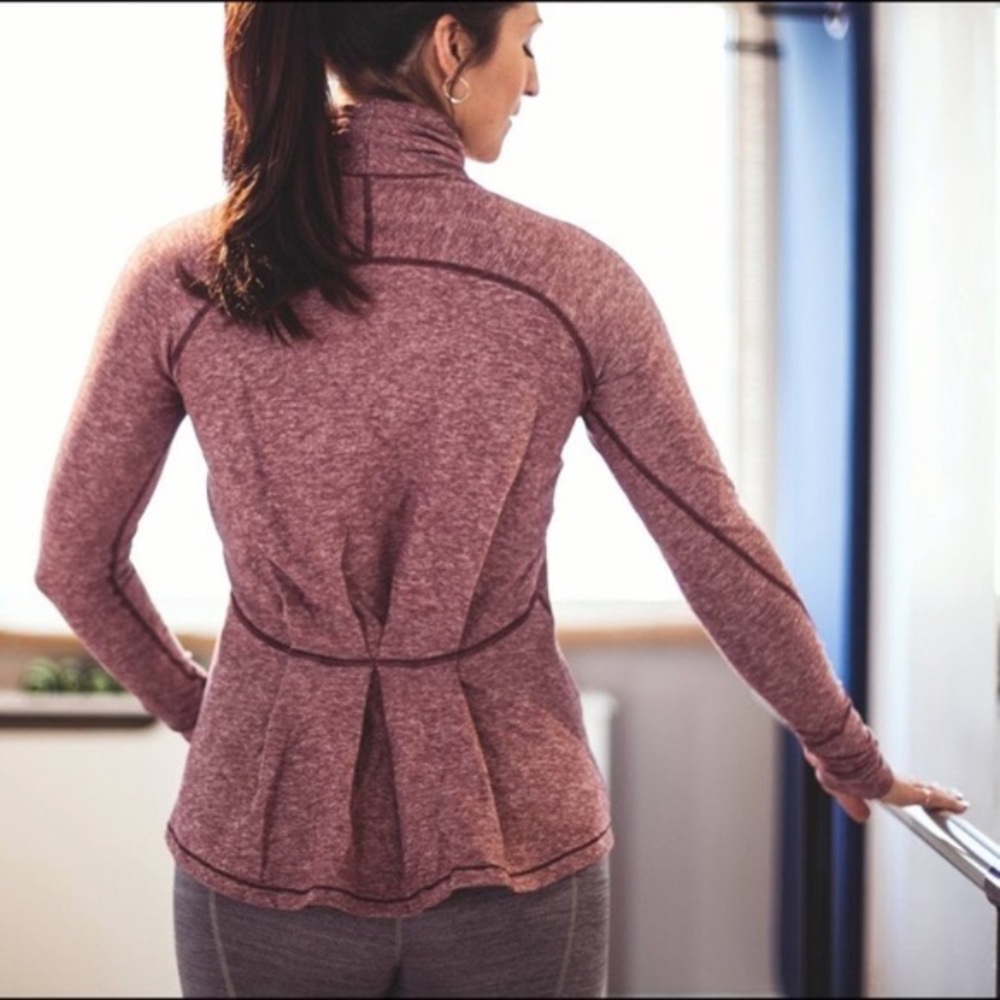 Lululemon Burgundy Red Pullover with Ruffle Back